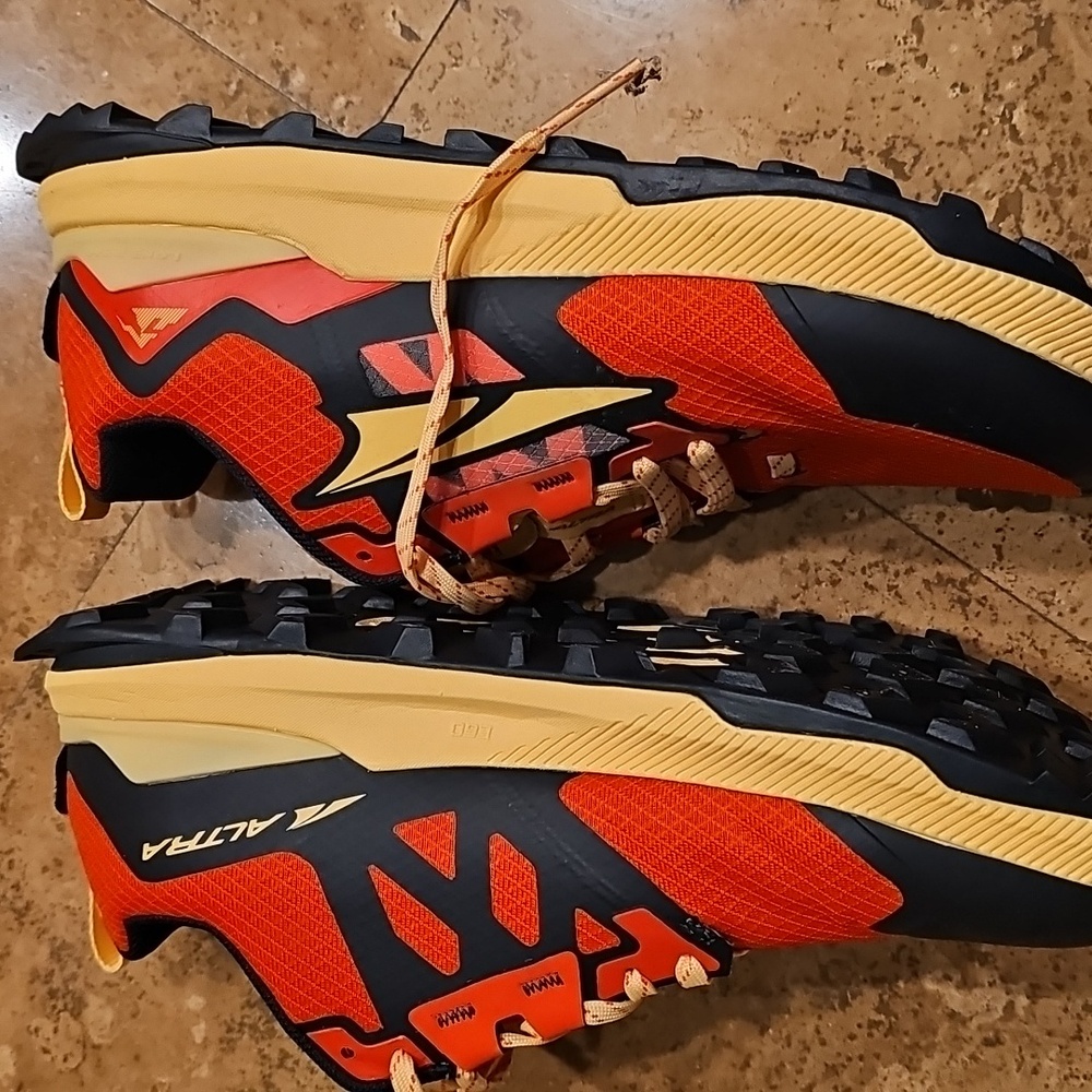 Altra Lone Peak Trail Running Shoe Men's Red Orange/Black - Picture 5 of 12